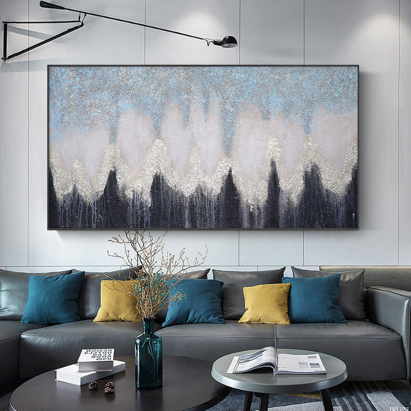 Hand-painted Abstract Oil Painting Modern Minimalist Living Room Light Luxury Villa Substantial Decorative Painting Paintings Go27inx54in,No Frame