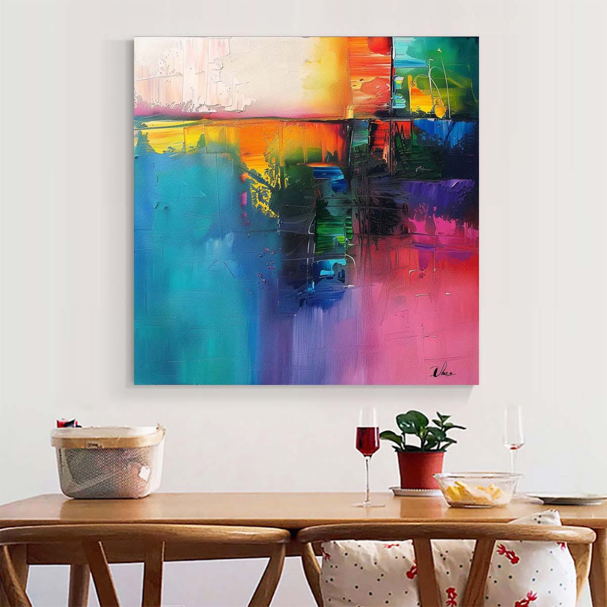 Original creation Abstract Hand painted Oil Painting Canvas Wall Art For Home Living Room Unframed/Rolled #008