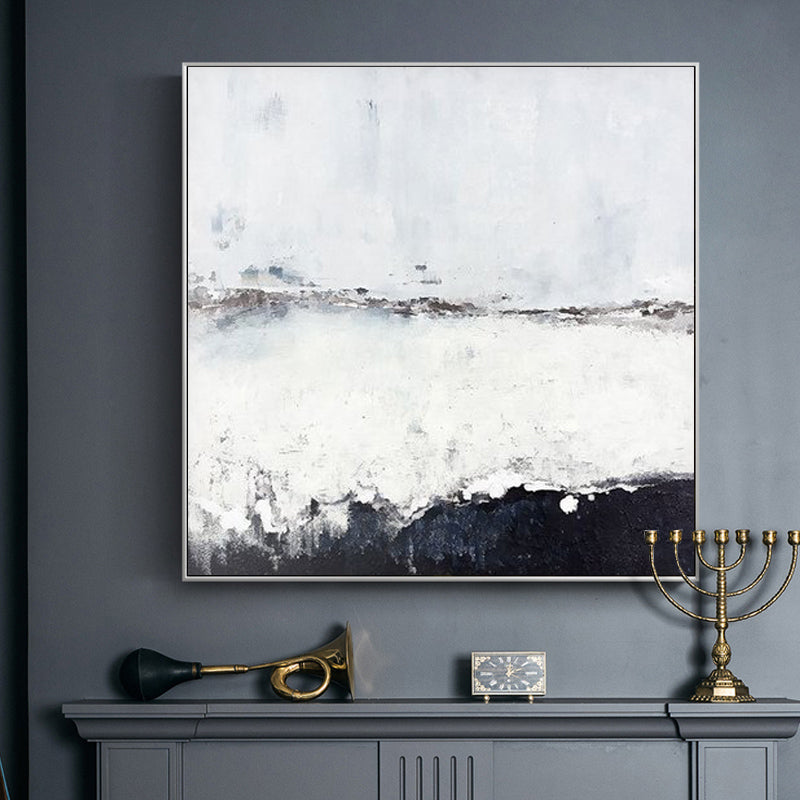 BlackAndWhitehandpainted-OilPaintingAbstractModernLivingRoomSofaBackdropDecorativePaintingPaintings   31in,No Frame