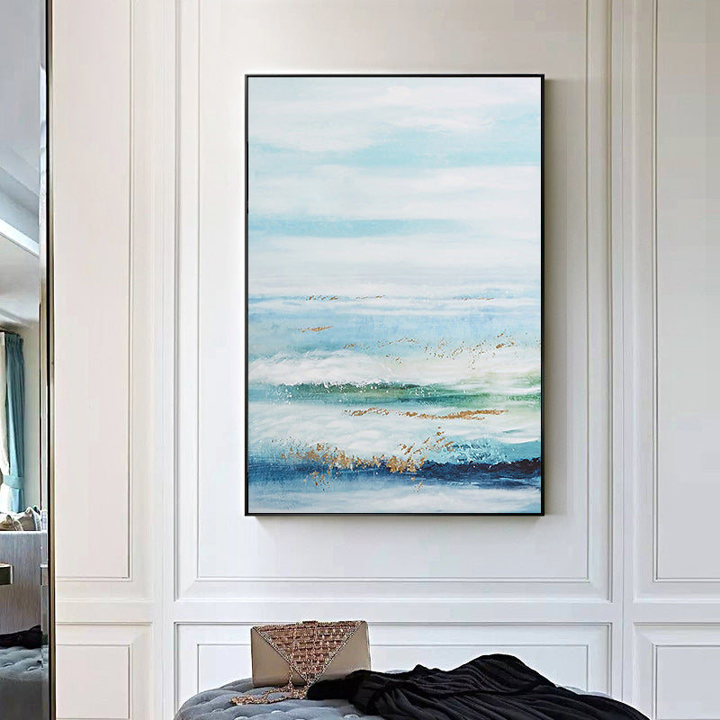 Nordic hand-painted Oil Painting Decorative Home Porch Light Luxury Modern Restaurant Mural Custom Sharply Aisle Hotels27inx54in,No Frame