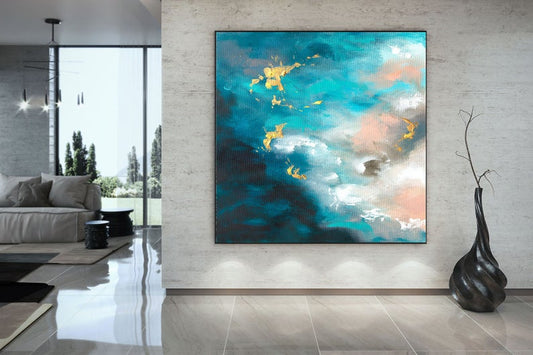 Large Original Abstract Painting On Canvas Contemporary Wall Art Extra Large Wall Art Abstract on Canvas Paintings Modern Art31in,No Frame
