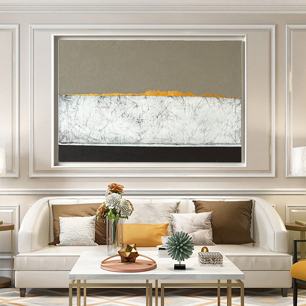 Large Modern Abstract Artwork Painting Handmade Oil Painting On Canvas Wall Painting Thick Textured Canvas Art,27inx54in,No Frame