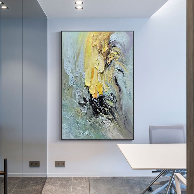 Abstract Oil Painting  Hand Painted Oil Paintings Wall Art Canvas Abstract Artwork Carving Art,31inx47in,No Frame