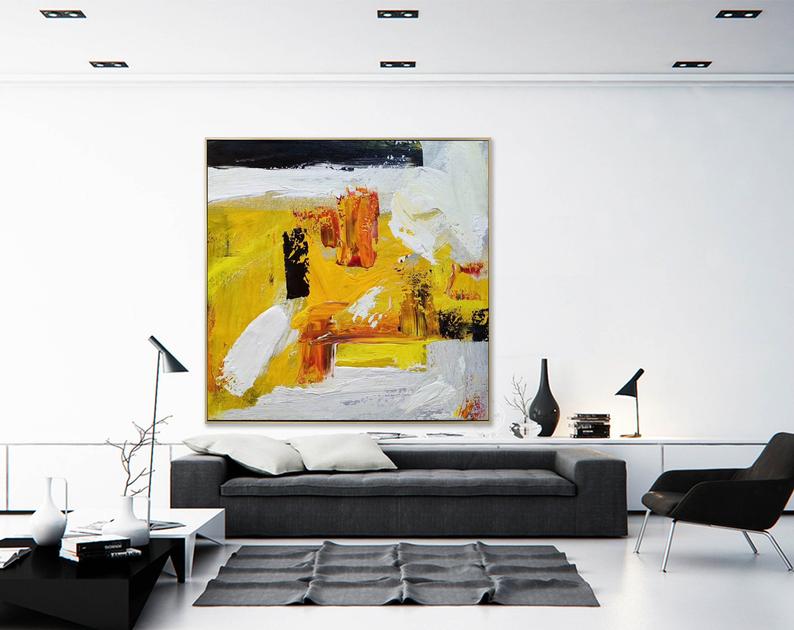 ModernAbstractPaintingExtraLargeWallArtColorfulAcrylicCanvasArtTexturedWallArtCanvasContemporary 31in,No Frame