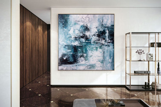 ExtraLargeWallArtPaletteKnifeArtworkOriginalPaintingOnCanvasModernHomeDecorContemporaryArt 31in,No Frame