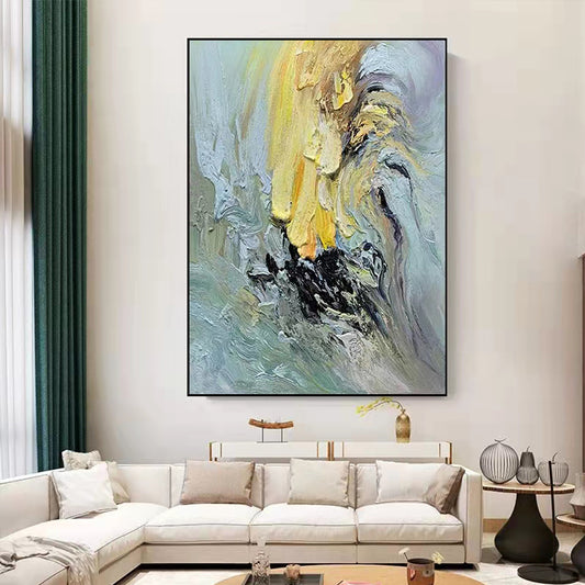 Abstract Oil Painting  Hand Painted Oil Paintings Wall Art Canvas Abstract Artwork Carving Art,31inx47in,No Frame