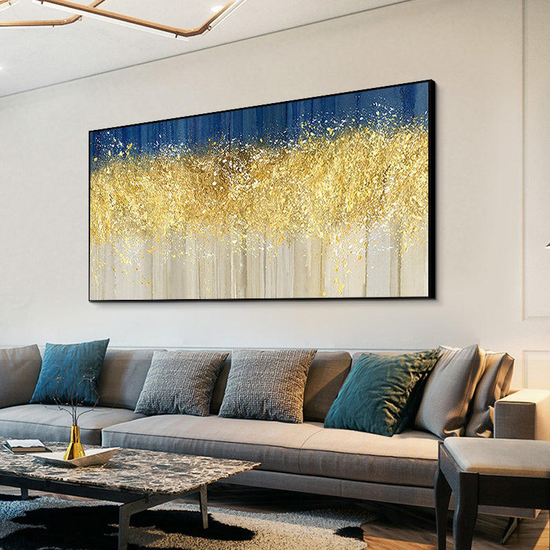 Pachira Oil Paintinghand-painted Banner American Light Luxury Living Room Sofa Backdrop Restaurant Decorative Painting Gol27inx54in,No Frame