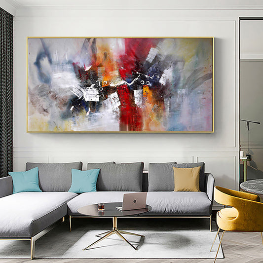 Large Wall Art Acrylic Paintings On Canvas Handmade For Living Room Wall Decorate Hand Painted Abstract,27inx54in,No Frame