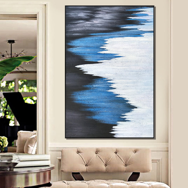 Beautiful Wall Art Abstract Handpainted Oil Painting On Canvas Large Restaurant Decoration Unframed  ,31inx47in,No Frame
