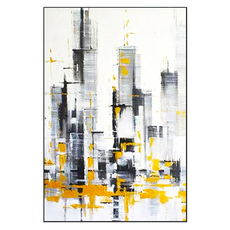 Pure Hand painted Decorative Painting City Scenery Entrance Living Room Bedroom Modern Canvas Painting,31inx47in,No Frame