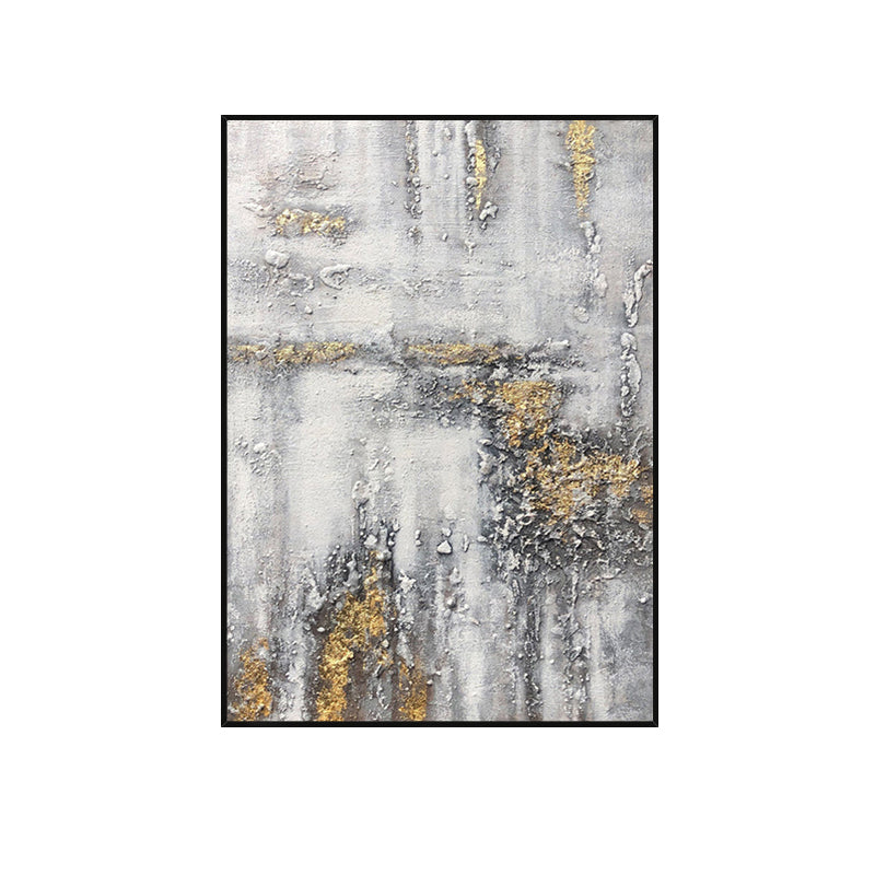 Hand Painted Blue Oil Painting Modern Abstract Canvas Wall Art Big size Horizontal Handmade Oil,31inx47in,No Frame