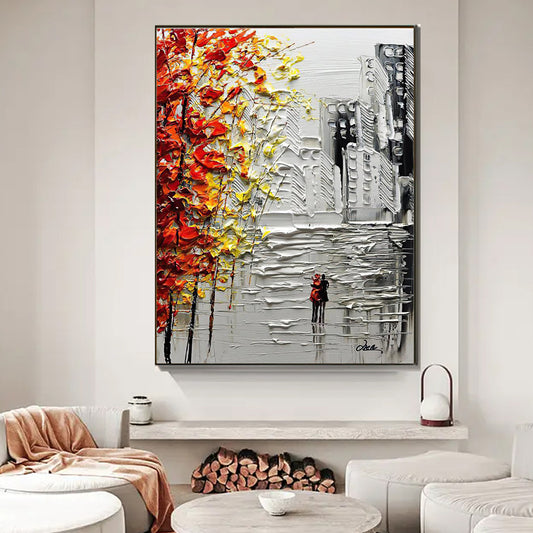 #850 Handmade Paintings Wall Art Oil Paintings Tree Scenery Picture Home Decor Canvas Figure For Living Room,31inx47in,No Frame