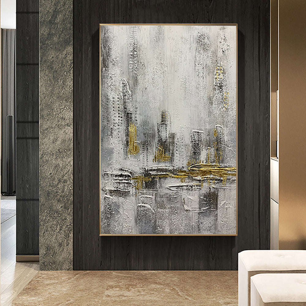 Large Wall Art Abstract Oil Painting Handmade Abstract Canvas Paintings Home Office Wall Decoration Pictures Hand For Living Room,31inx47in,No Frame