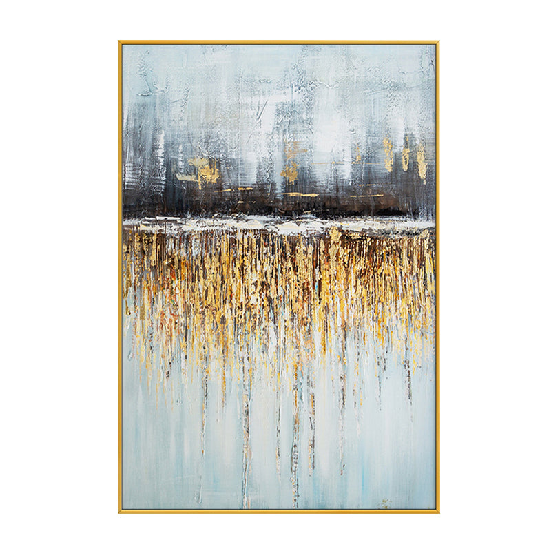 Handmade Gold Thick Texture Art Oil Painting Wall Decor Artwork Large Size Wall Fine Paintings Art ,31inx47in,No Frame