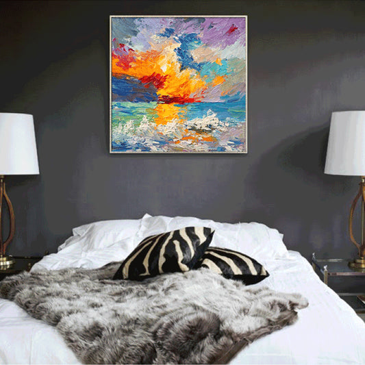 Abstract Seacape Oil Painting Hand Painted Cuadros Decoracion Salon Modern Canvas Painting Large Wall Art Decor