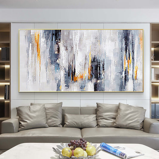 Hand Painted Abstract Art Oil Painting On Canvas Modern Wall Art Wall Adornment Picture Painting,27inx54in,No Frame