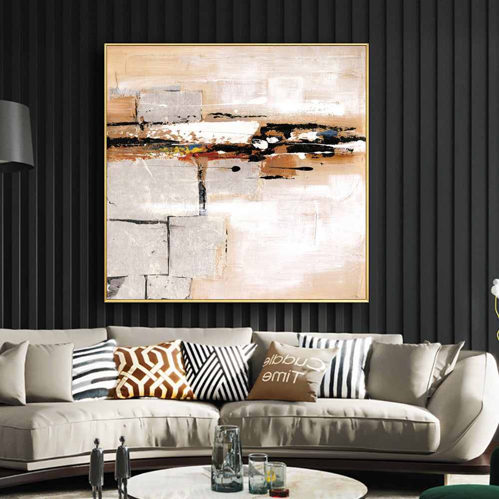 Abstract Beautiful 3D Texture Painting Hand Painted On Canvas Handmade Oil Painting Wall Art For Wedding,31inx31in,No Frame