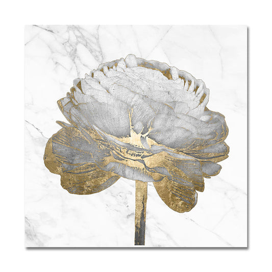 Golden Rose Oil Painting Morden Hand Painted Wall Art Poster Handmade Canvas Art Flower Oil Painting