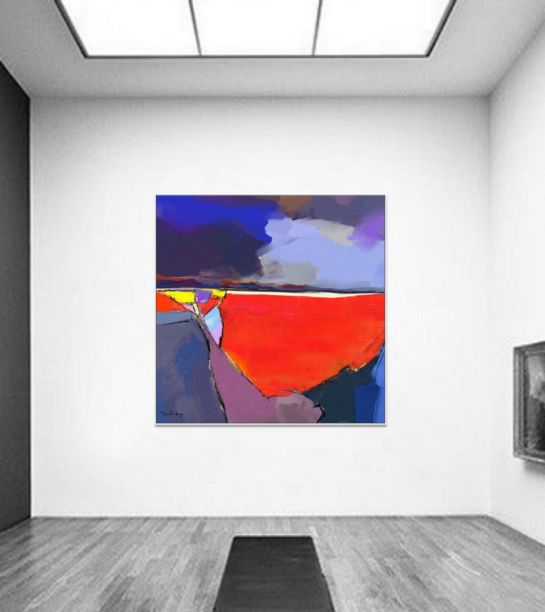 AbstractOilPaintingMinimalismContemporaryArtKitchenDecorWallArtLargePaintingCanvasArtModernArt  31in,No Frame