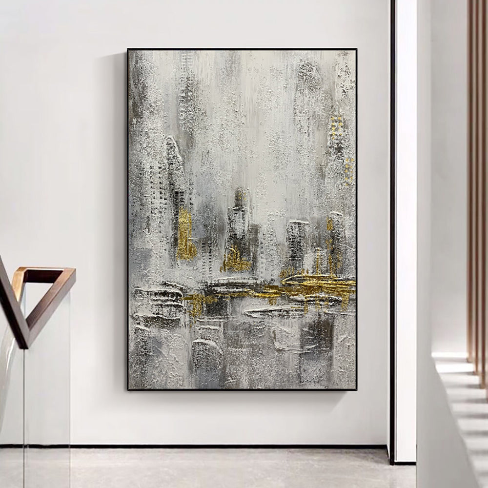 Large Wall Art Abstract Oil Painting Handmade Abstract Canvas Paintings Home Office Wall Decoration Pictures Hand For Living Room,31inx47in,No Frame