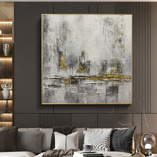 Large Wall Art Abstract Oil Painting Handmade Abstract Canvas Paintings Home Office Wall Decoration Pictures Hand,31inx31in,No Frame
