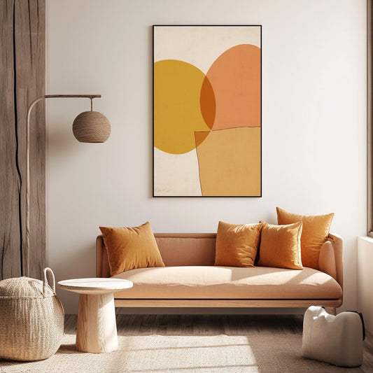 Handpainted Abstract Wall Art Painting Decorative Painting Aisle Corridor Mural Mooring Hanging Paintingyellow1inx47in,No Frame