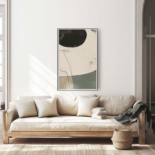 Handpainted Abstract Wall Art Painting Decorative Painting Aisle Corridor Mural Mooring Hanging Painting black white 31inx47in,No Frame