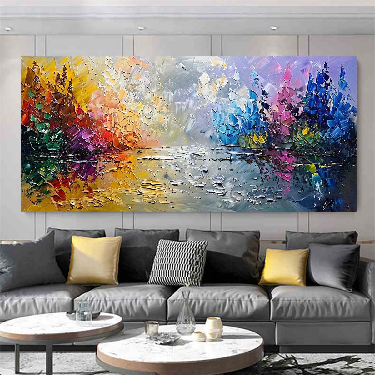 Original creation Landscape Hand painted Oil Painting Canvas Wall Art For Home Living Room Unframed/Rolled #021