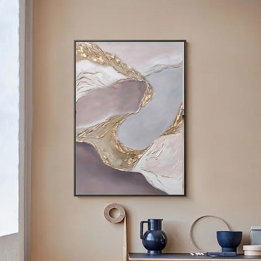 Abstract Oil Painting  Hand Painted Paintings Wall Art Canvas Artwork Carving For Hotel Living Room,31inx47in,No Frame