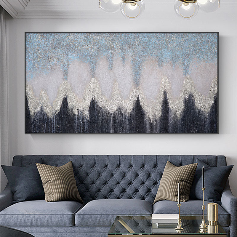 Hand-painted Abstract Oil Painting Modern Minimalist Living Room Light Luxury Villa Substantial Decorative Painting Paintings Go27inx54in,No Frame