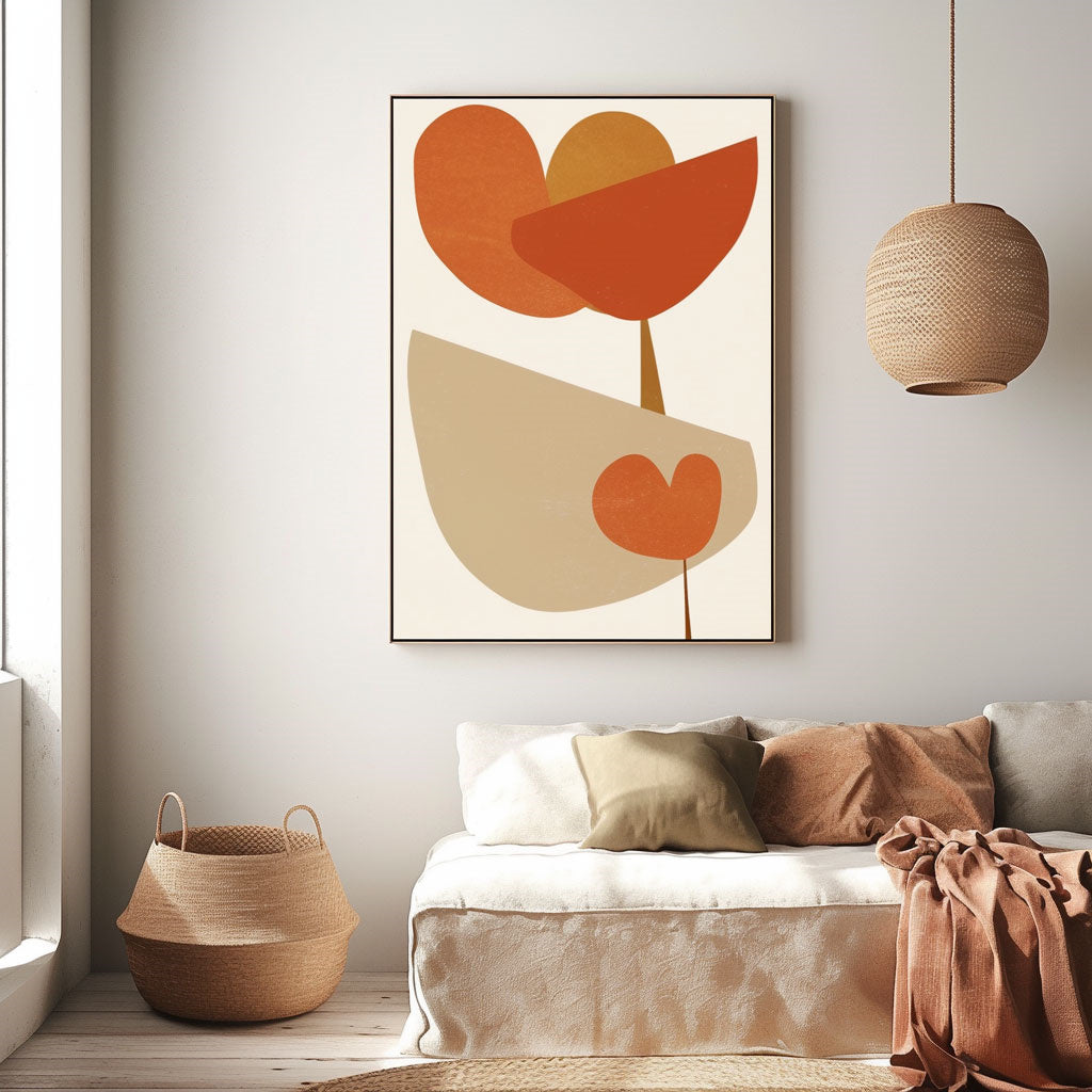 Handpainted Abstract Wall Art Painting Decorative Painting Aisle Corridor Mural Mooring Hanging Painting white orange yellow 31inx47in,No Frame
