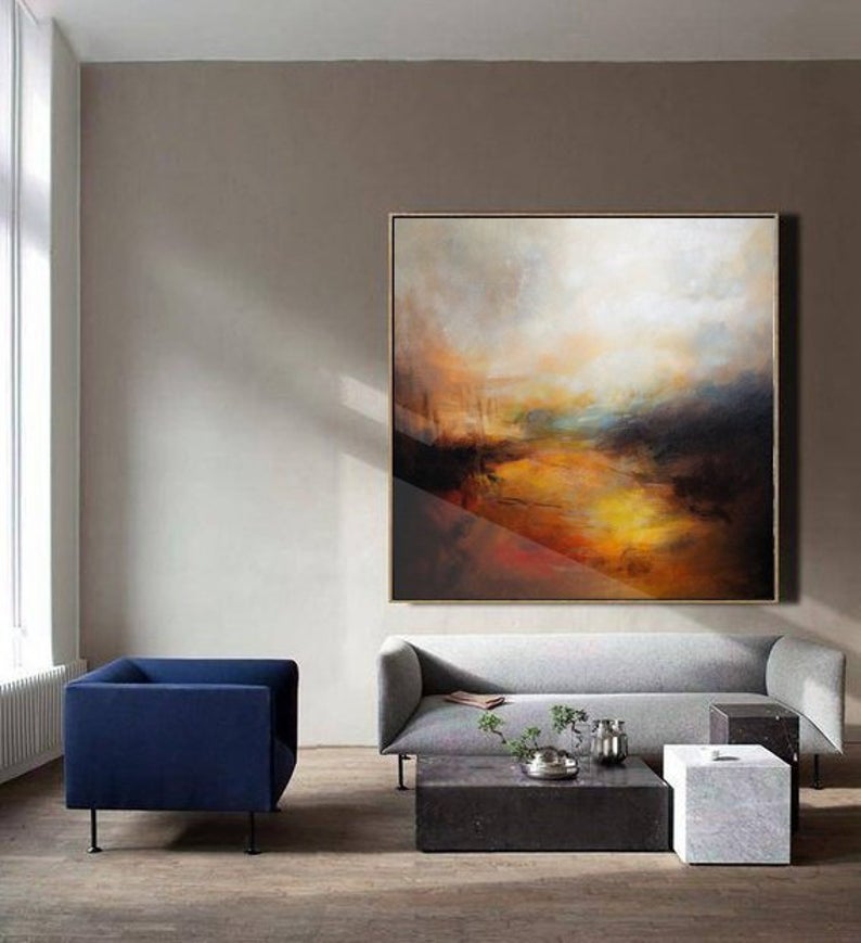 LargeCloudAbstractPaintingSkyAbstractOilPaintingSkylineOilPaintingArtworkArtOilPaintingLarge  31in,No Frame
