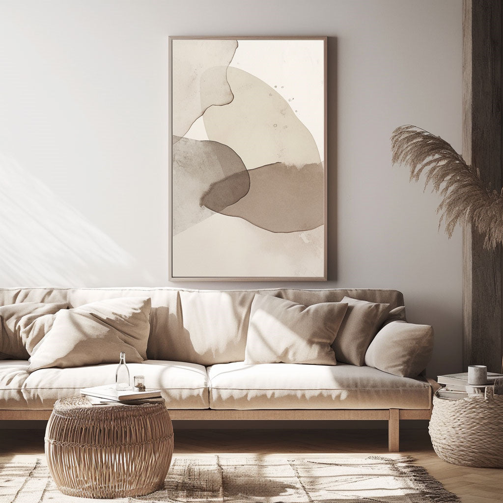 Handpainted Abstract Wall Art Painting Decorative Painting Aisle Corridor Mural Mooring Hanging Painting white 31inx47in,No Frame