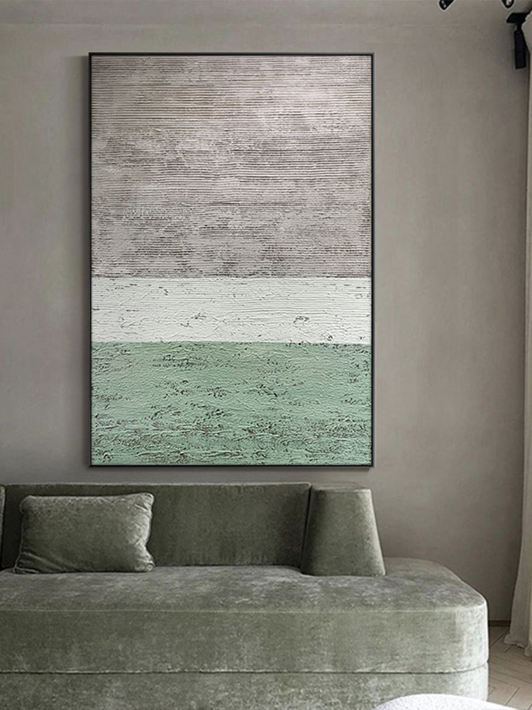 Hand Drawn Abstract Oil Painting Wall Art On Canvas Thick Texture Mural Living Room Background Picture ,31inx47in,No Frame