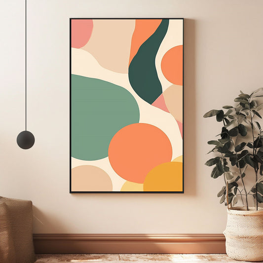Handpainted Abstract Wall Art Painting Decorative Painting Aisle Corridor Mural Mooring Hanging Paintingyellowgreen1inx47in,No Frame