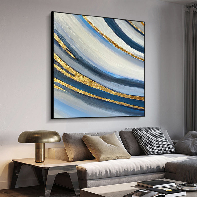 Nordic Abstract Modern Painting Designs Canvas Handmade Oil Painting Canvas Wall Art Poster For Living Room,31inx31in,No Frame