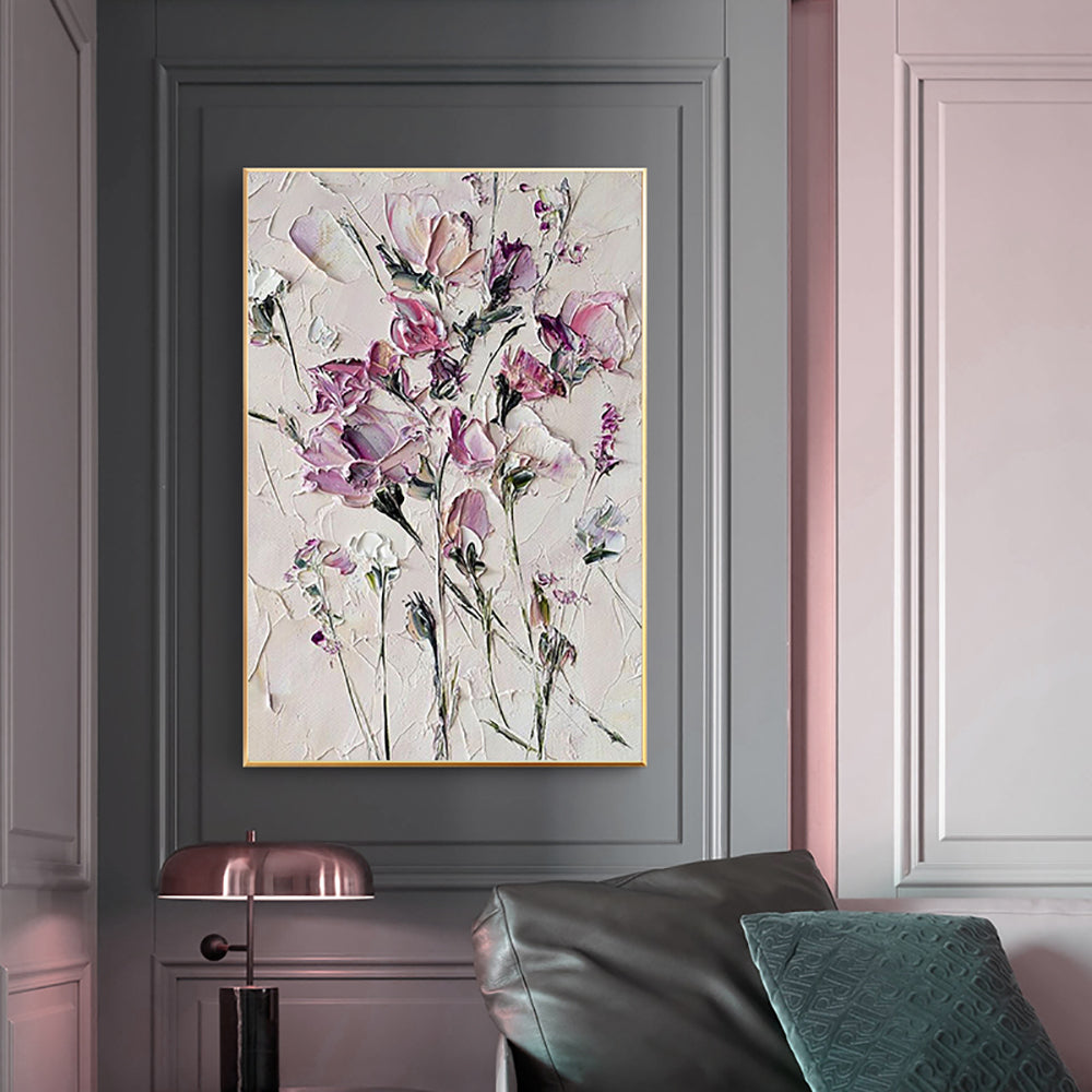 Nordic Hand painted Abstract Simple Blue Oil Painting On Canvas Modern Fine Wall Art Acrylic Oil