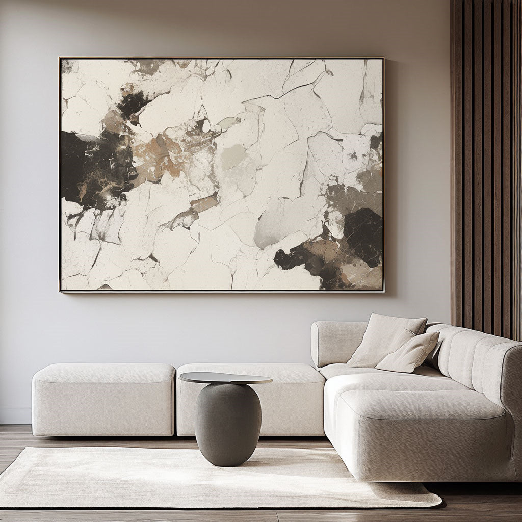 Handpainted Abstract Wall Art Painting Decorative Painting Aisle Corridor Mural Mooring Hanging Painting black 31inx47in,No Frame