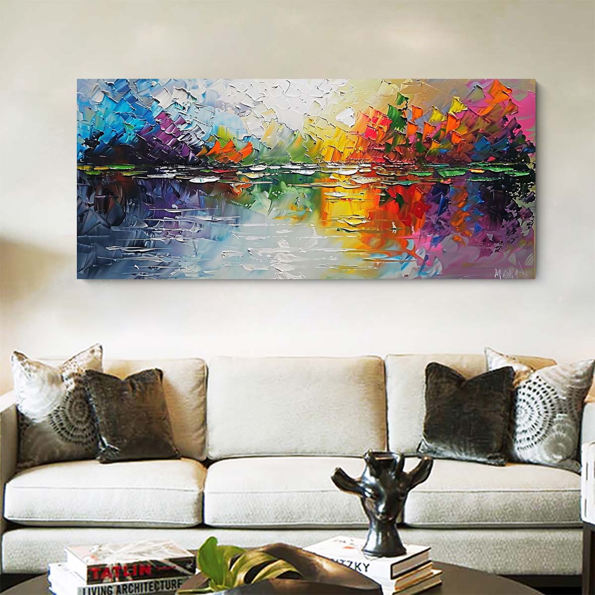 Original creation Landscape Hand painted Oil Painting Canvas Wall Art For Home Living Room Unframed/Rolled #037