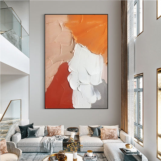 Handmade Abstract Large Color Block Painting Modern Wall Art Picture for Living Room Decoration Large,31inx47in,No Frame