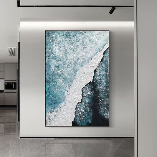 Large Modern Oil Painting Handmade Abstract Canvas Wall Art Thick Texture Acrylic Painting Decorations For Living Room Bedroom,31inx47in,No Frame