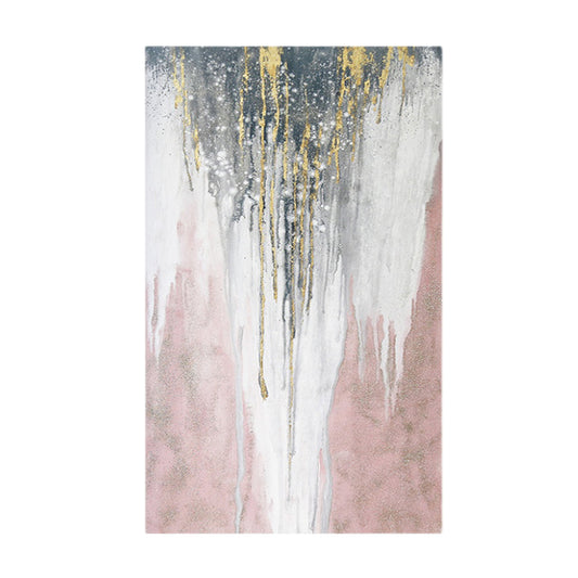 #570Hand painted Oil Painting On Canvas White Pink Abstract Living Room Corridor Porch Decorative Modern Simple ,27inx54in,No Frame