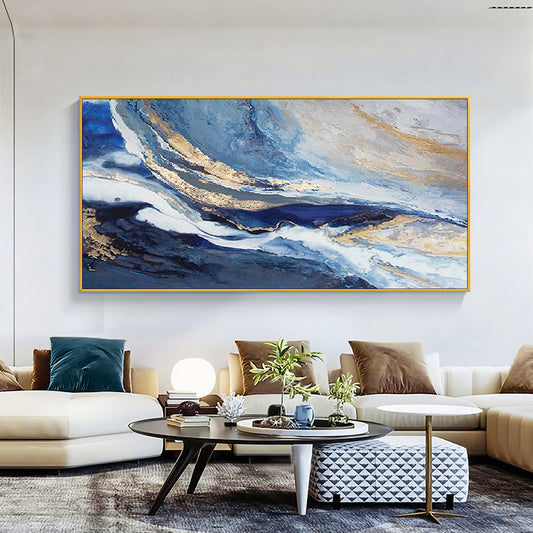 Simple Texture Painting Art Hand painted Oil Painting Modern Wall Decor Design Paintings Wall Canvas Art,27inx54in,No Frame