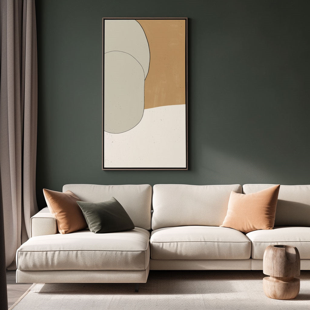 Minimalism Abstract Handmade Oil Painting Modern Home Living Room Decoration Painting,27inx54in,No Frame