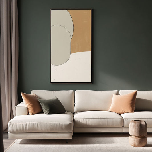 Minimalism Abstract Handmade Oil Painting Modern Home Living Room Decoration Painting,27inx54in,No Frame