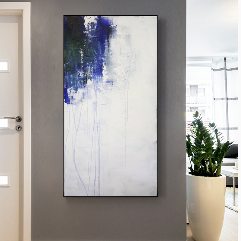 Pure hand-painted Oil Painting Decorative Elegant Nordic Style Entrance Vertical Version Of The Slim Mural Paintings Home Manual27inx54in,No Frame