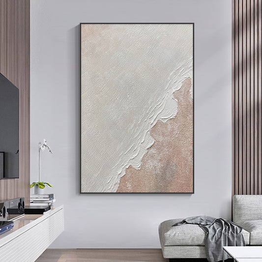 Heavy Thick Oil Painting On Canvas Abstract Sea Wave Handmade Modern Decorative Art Picture For Home,31inx47in,No Frame