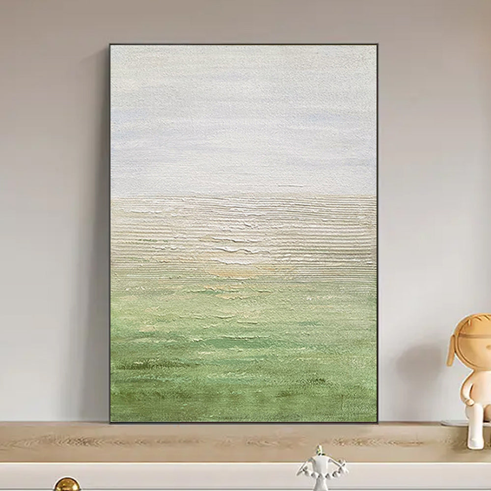 Large Home Decoration Oil Painting Handmade Abstract Picture With Horizontal Stripes Unframed Wall Art,31inx47in,No Frame