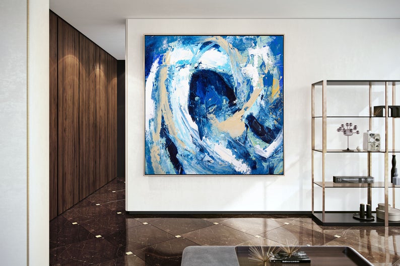 Abstract Painting-Original Painting Living Room Wall Art Extra Large Wall Art Modern Painting Extra Large Artwork Canvas Art31in,No Frame