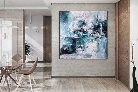 ExtraLargeWallArtPaletteKnifeArtworkOriginalPaintingOnCanvasModernHomeDecorContemporaryArt 31in,No Frame